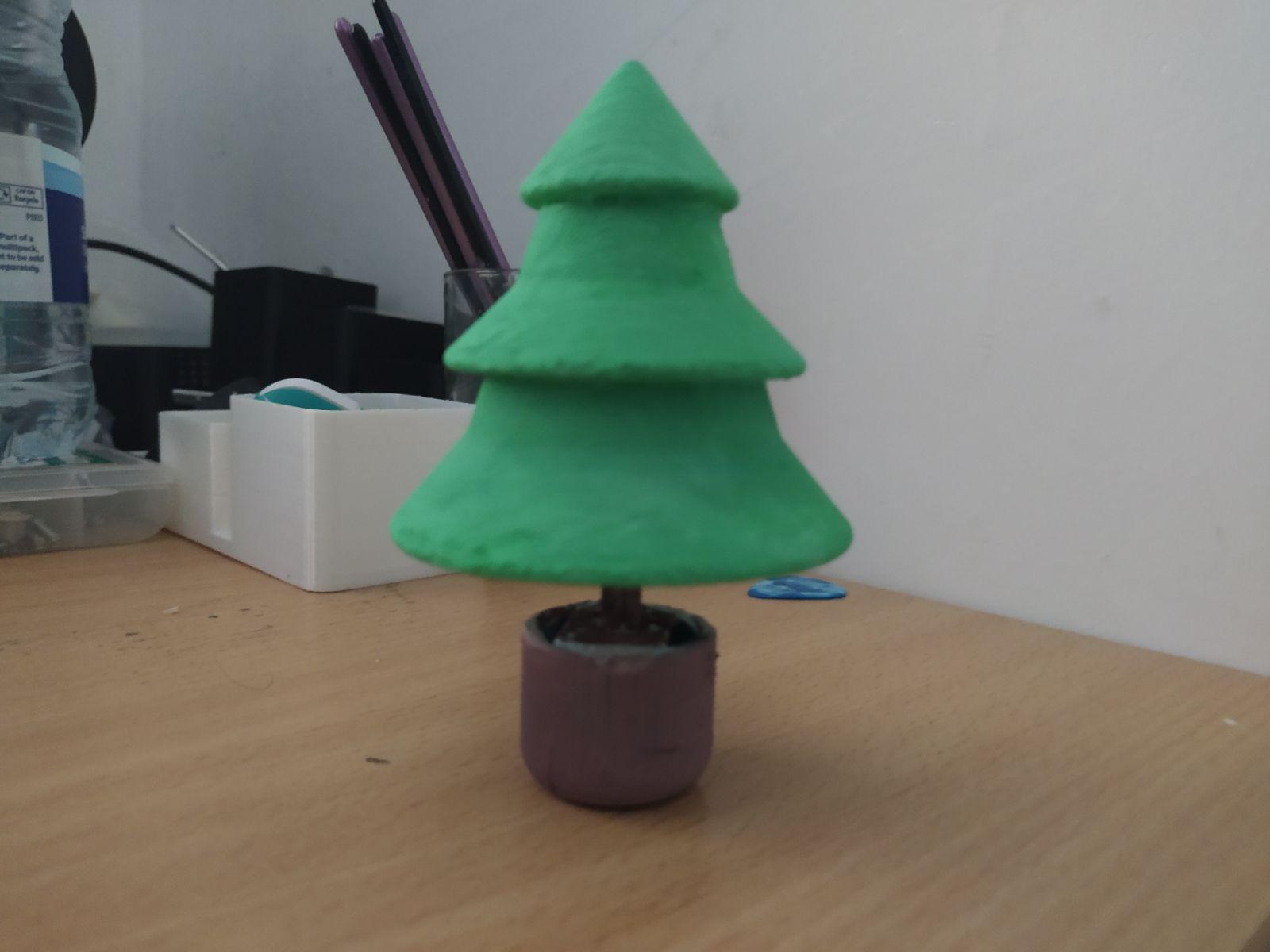 A tree in a pot 3d model