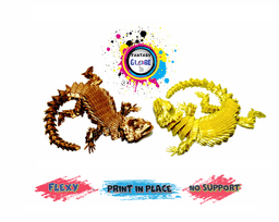 Golden lizard (lazy flexi) 3d model