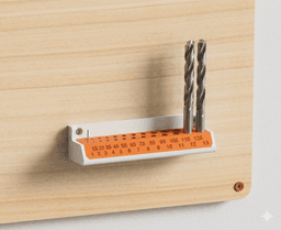 Drill Bit Holder 1–13 mm (Wall/Pegboard) 3d model
