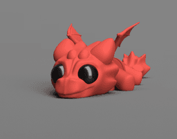 Baby Dragon - Single and Multimaterial printing 3d model