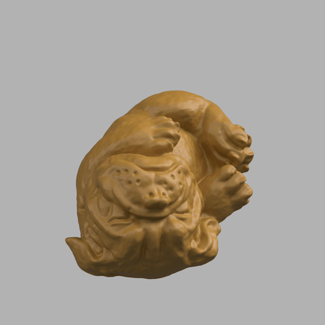 American bulldog sleeping 3d model
