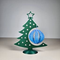 Voronoi Christmas Bauble - no supports 3d model