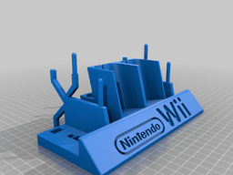 Nintendo Wii Wiimote Controller Stand with Nunchuck and Wii Motion Plus 3d model