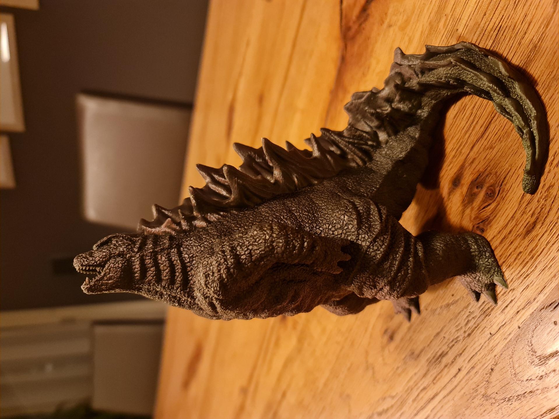 Godzilla (Easy Print) - Printed on max size on Prusa Mini+, 0.15mm layer height with Prusament Mystic Green PLA - came out gorgeous, thank you very much for your model :-)  - 3d model