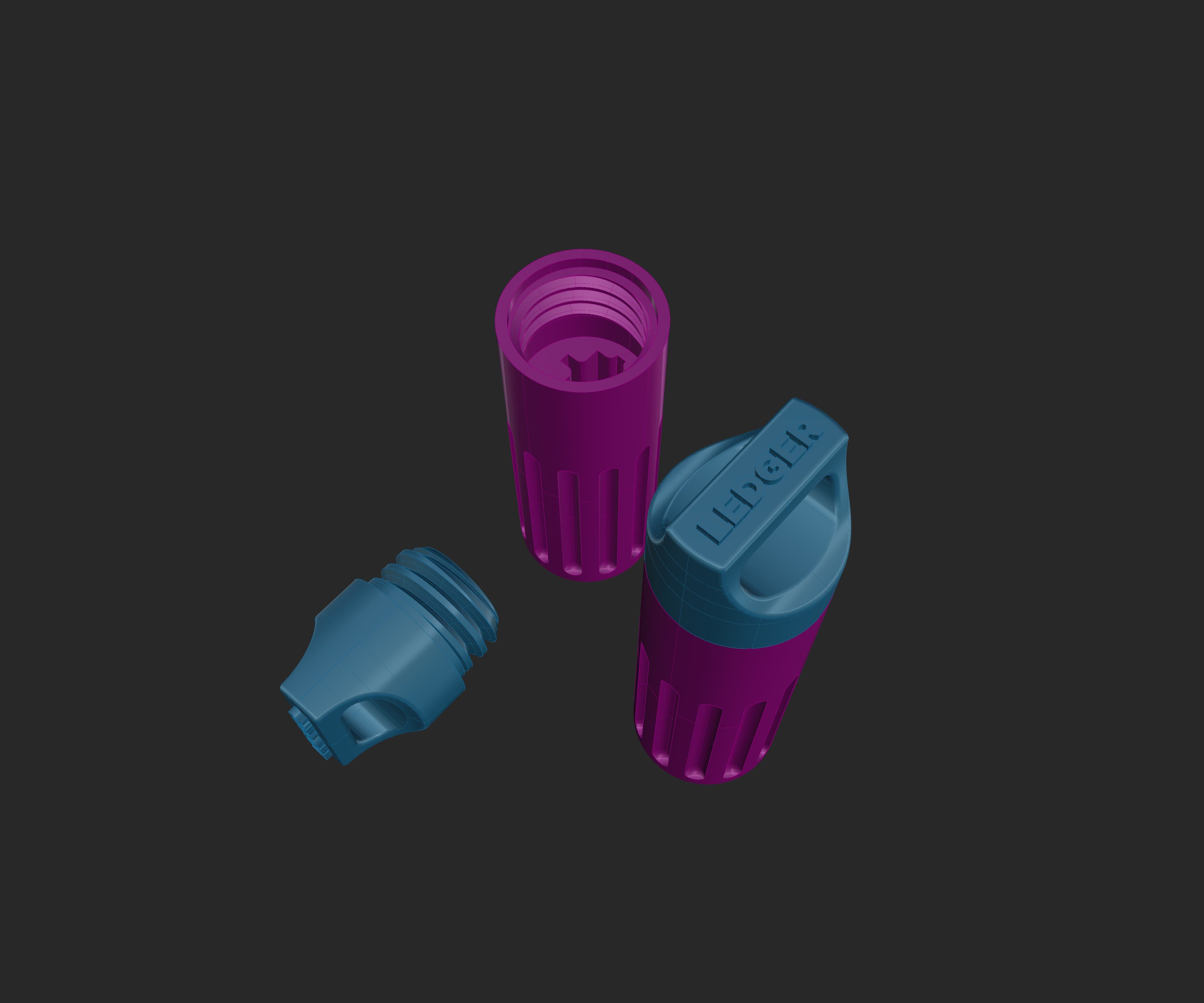 LEDGER NANO S water resistance capsule 3d model