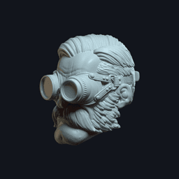 Dex v2 Action Figure Head 3d model