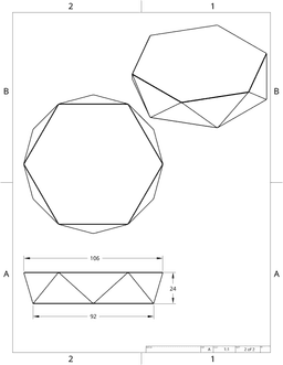 Hex Bowl & Display Set 3d model