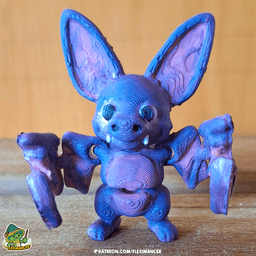 Bat | Flexi print-in-place + Keychain | Multicolor 3d model