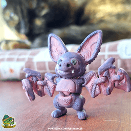 Bat | Flexi print-in-place + Keychain | Multicolor 3d model