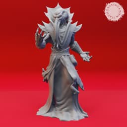 Mind Flayer Warband - Tabletop Miniatures (Pre-Supported) 3d model
