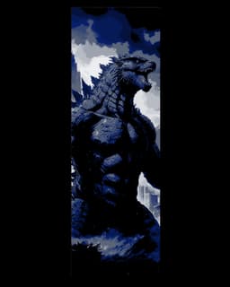 comic art of the monster Godzilla - set of bookmark 3d model