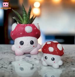Cute Mushroom Flower Planter / Pencil Holder. 3d model