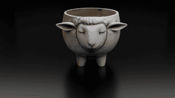 Sheep Pen Holder Cute Animal Desk Organizer for Kids and Adults Low-poly 3D print model 3d model