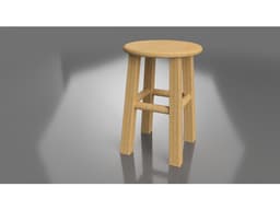 Simple Barstool Model 3d model