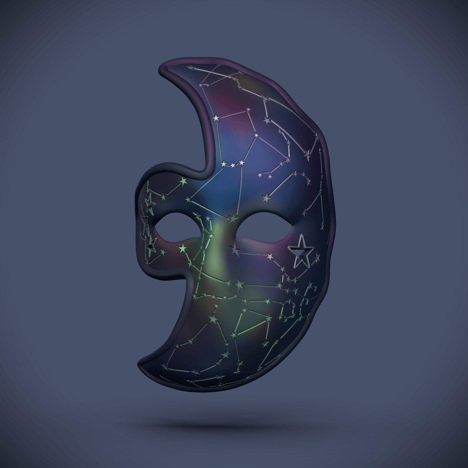 Sky Mask -"Celestial" (Sculptober Day 18) 3d model