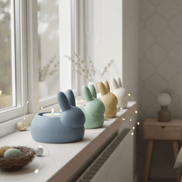Bunny Rabbit STL Bundle - 3 LED Tealight Holders and Planter Vases 3d model