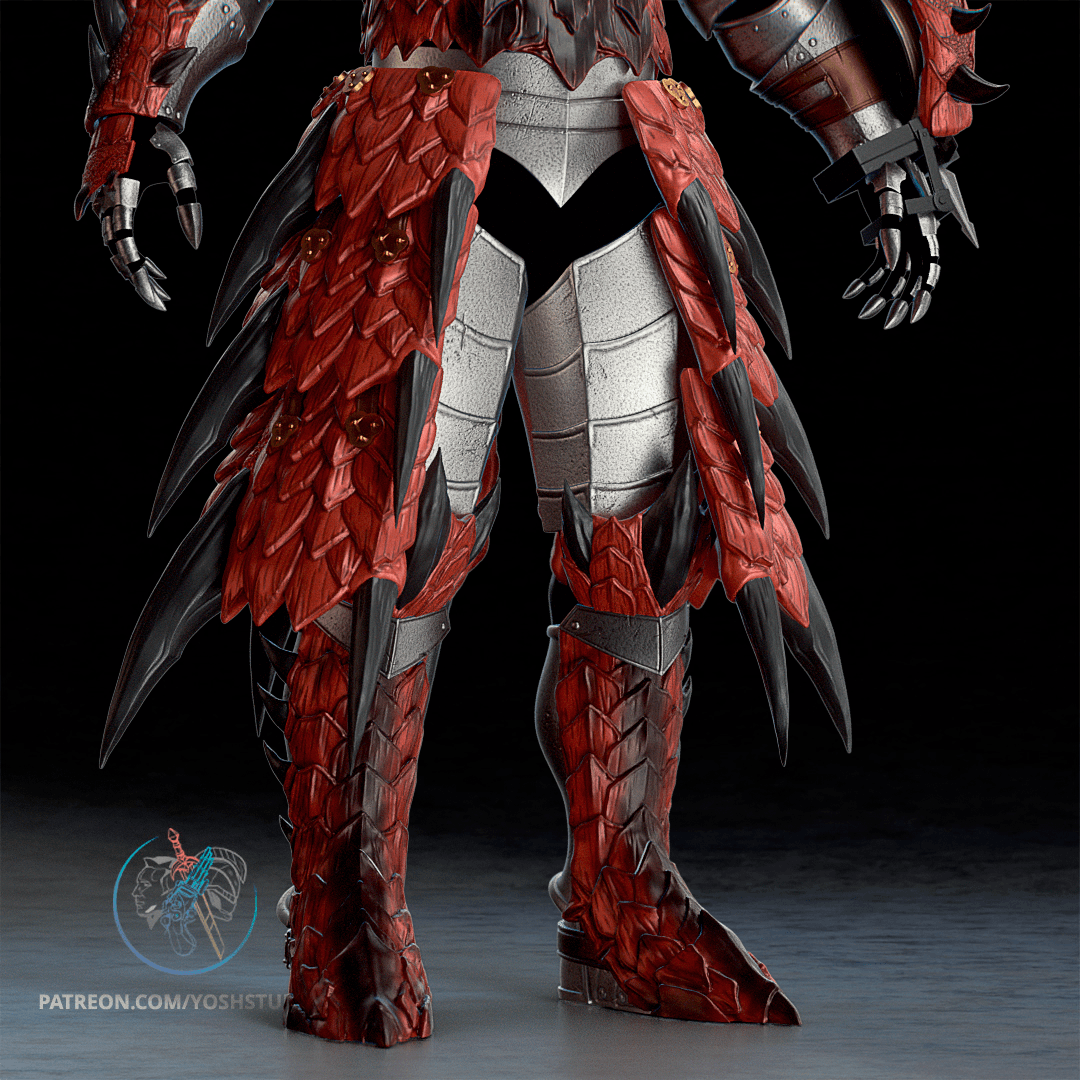 MH Rathalos Armor 3D Printer File STL 3d model