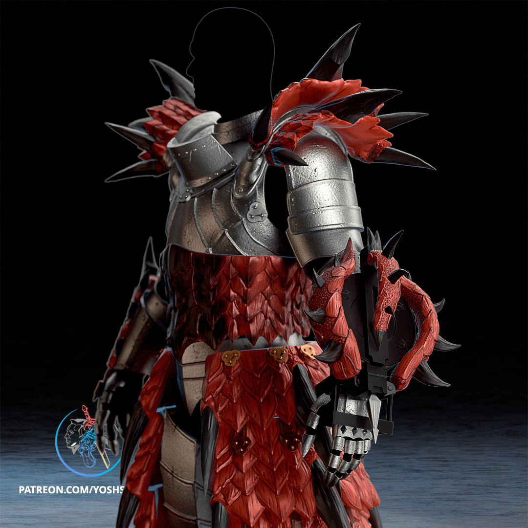 MH Rathalos Armor 3D Printer File STL 3d model