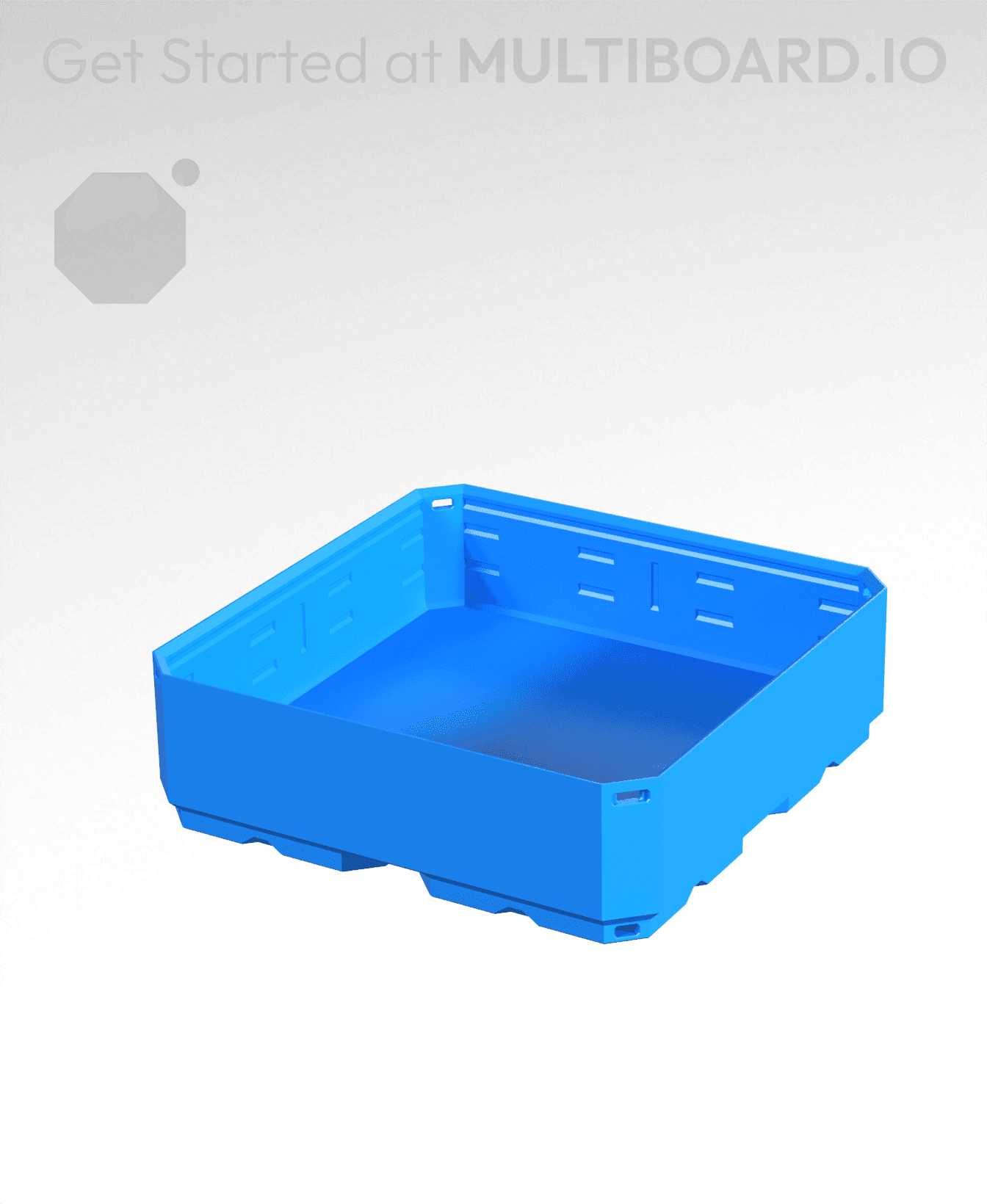 2x2x0.5 CU - Simple Walls - Multibin Shell 3d model