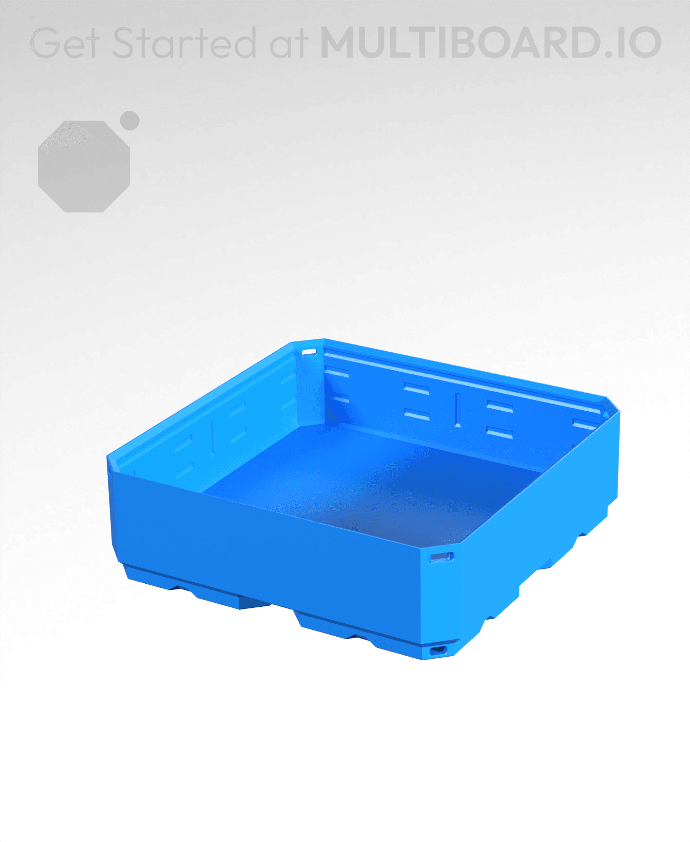 2x2x0.5 CU - Simple Walls - Multibin Shell 3d model
