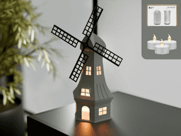 Dutch Windmill LED_Lampenset & tea light Holder 3d model