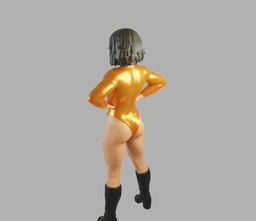 Hero Girl in a Powerful Stance v2 3d model