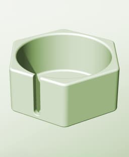 CH128-65-S Stackable slotted bin box module for creative decor 3d model