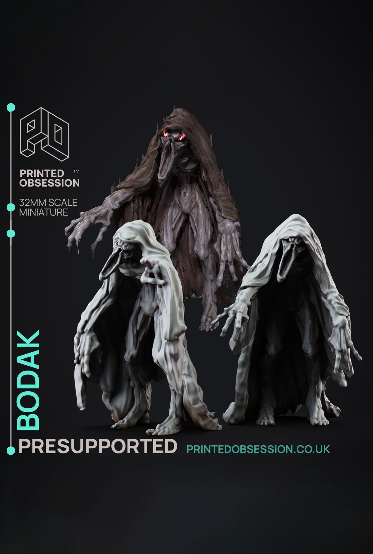 Bodak - Faywild VS Shadowfell - PRESUPPORTED - Illustrated and Stats - 32mm scale 3d model