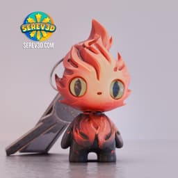 Fire Imp - Fantasy Keychain - Articulated Flexi Model - No Supports 3D Print STL/3MF 3d model