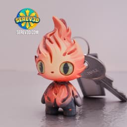 Fire Imp - Fantasy Keychain - Articulated Flexi Model - No Supports 3D Print STL/3MF 3d model