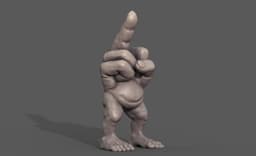 Middle Finger Hand Guy 3d model