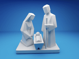 Minimalist Nativity Scene – 3D Printable Christmas Set 3d model