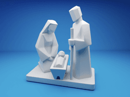 Minimalist Nativity Scene – 3D Printable Christmas Set 3d model