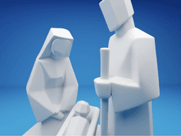 Minimalist Nativity Scene – 3D Printable Christmas Set 3d model