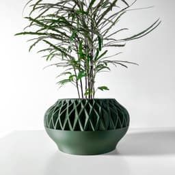 The Ersos Planter Pot with Drainage Tray & Stand: Modern and Unique Home Decor 3d model