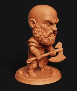 Kratos God of War Chibi | Ragnarok Viking Figure 3d model