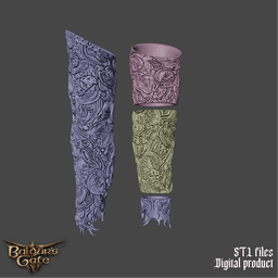 Gortash Fantasy Cloth of Authority Armbands Baldurs Gate 3 3d model