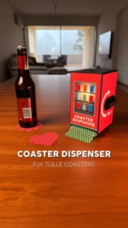 COASTER DISPENSER | For TULLE COASTERS 3d model