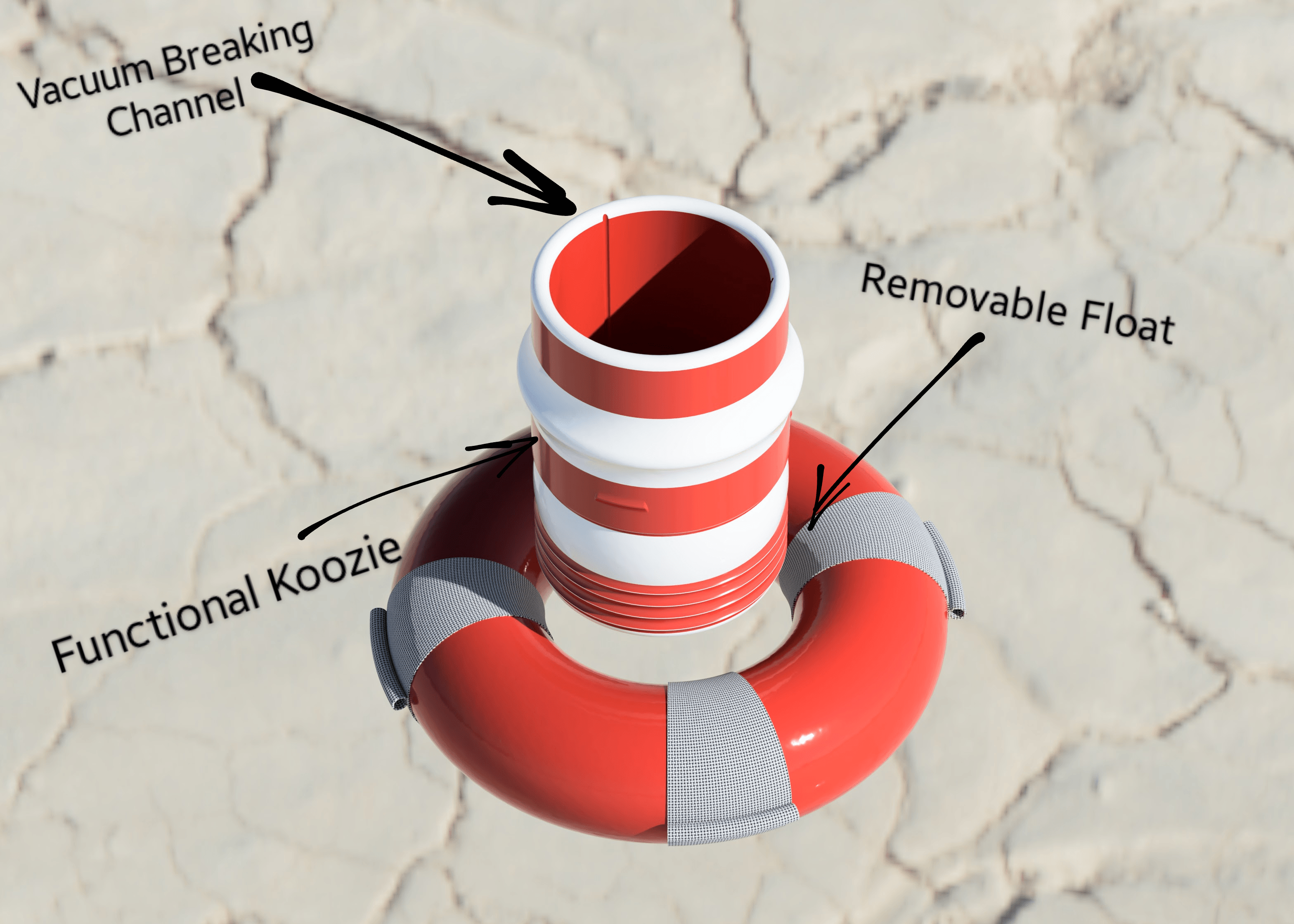 Lifeguard Koozie System (LKS) - Features - 3d model