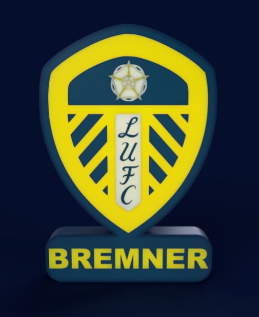 Leeds United F.C. Sign - LED Strip Compatible 3d model