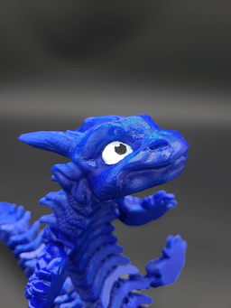 Cold Spell, Winter Dragon - Articulated Dragon Snap-Flex Fidget (Tight Joints) 3d model