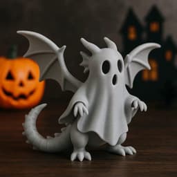 Ghost Dragon — Halloween Fantasy Figurine 3d model