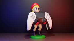 Cammy Controller Holder (Street Fighter) - Multiparts +3MF 3d model