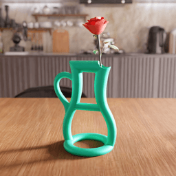 Line Art Hollow Pitcher Vase 3d model