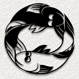zodiac pisces wall art astrological home decor 3d model