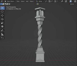 FREE Pillar Spyral Ornament 3d model