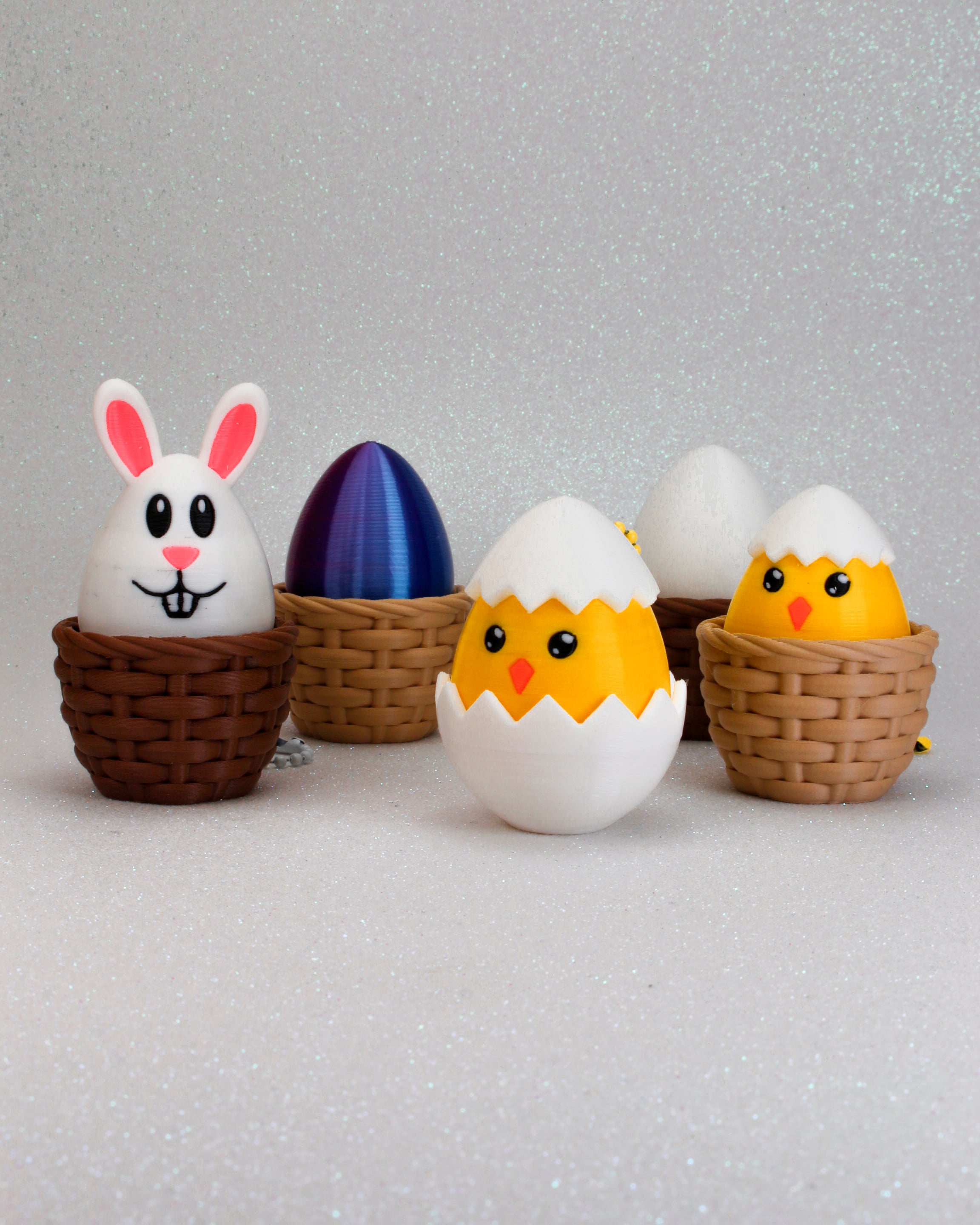 A Basket Full of Easter Fidget Clickers - Keychain 3d model