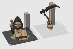 Grim Reaper Desk Set 3MF | Gothic Multi-Color | DeskOrganizer 3d model