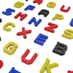 LEGO Keychain Set, Full Alphabet Letter Keychain Pack, Party Bag Fillers, Back to School, Block Back 3d model