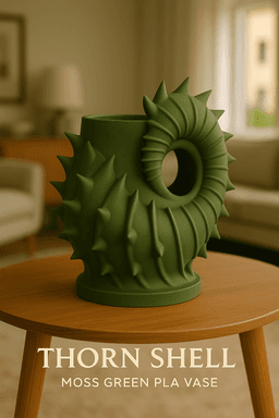 Shell-shaped vase art organizer for sea décor 3d model
